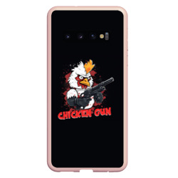 Чехол для Samsung Galaxy S10 Chicken gun pew pew