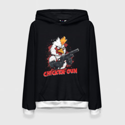 Женская толстовка 3D Chicken gun pew pew