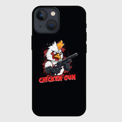 Чехол для iPhone 13 mini Chicken gun pew pew