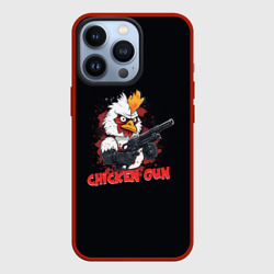 Чехол для iPhone 13 Pro Chicken gun pew pew