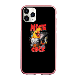 Чехол для iPhone 11 Pro матовый Chicken gun nice cock