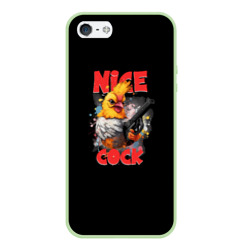 Чехол для iPhone 5/5S матовый Chicken gun nice cock