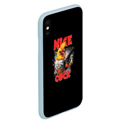 Чехол для iPhone XS Max матовый Chicken gun nice cock - фото 2