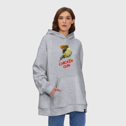 Худи SuperOversize хлопок Chicken Gun logo - фото 2