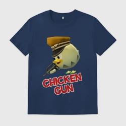 Мужская футболка хлопок Chicken Gun logo