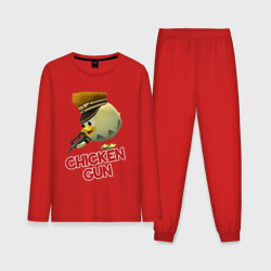 Мужская пижама с лонгсливом хлопок Chicken Gun logo