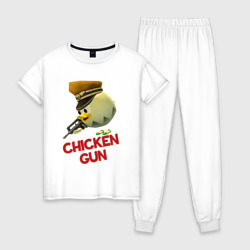 Женская пижама хлопок Chicken Gun logo