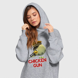 Платье-худи хлопок Chicken Gun logo - фото 2