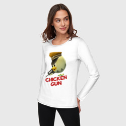 Женский лонгслив хлопок Chicken Gun logo - фото 2