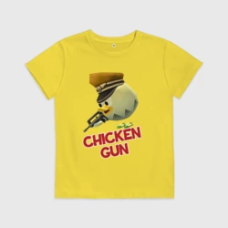 Детская футболка хлопок Chicken Gun logo