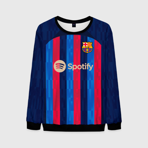 Мужской свитшот 3D Лионель Месси Барселона форма 22-23 домашняя, цвет черный