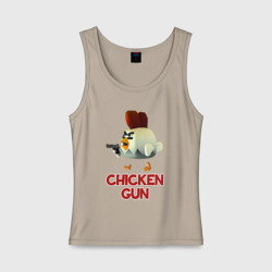 Женская майка хлопок Chicken Gun chick