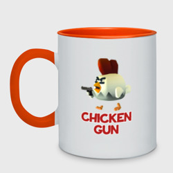 Кружка двухцветная Chicken Gun chick