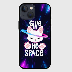 Чехол для iPhone 13 mini Котик и космос - give my space