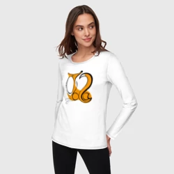 Женский лонгслив хлопок Лиса Ольга макси - фото 2