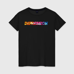 Женская футболка хлопок Depression