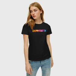 Женская футболка хлопок Depression - фото 2