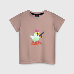 Детская футболка хлопок Цыпленок с пушкой