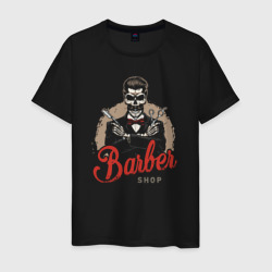 Barber shop – Мужская футболка хлопок с принтом купить со скидкой в -20%