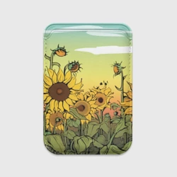 Картхолдер Magsafe магнитный Поле подсолнухов