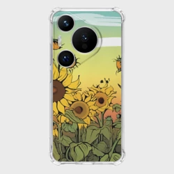 Чехол для Huawei Pura 70 Pro Поле подсолнухов