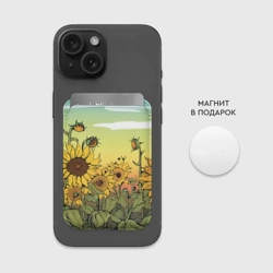 Картхолдер Magsafe магнитный Поле подсолнухов - фото 2