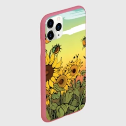Чехол для iPhone 11 Pro матовый Поле подсолнухов - фото 2