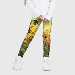 Детские леггинсы 3D Поле подсолнухов - фото 2