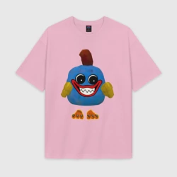 Женская футболка Oversize хлопок texturе Хагги Вагги Chicken - Chicken Gun