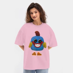 Женская футболка Oversize хлопок texturе Хагги Вагги Chicken - Chicken Gun - фото 2