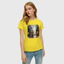 Женская футболка хлопок Улица старого города - фото 2
