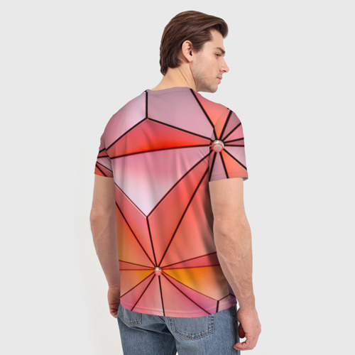 Мужская футболка 3D Розовый обман зрения, цвет 3D печать - фото 4