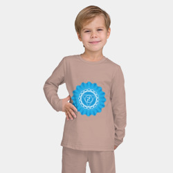 Детская пижама с лонгсливом хлопок Вишудха чакра - символ йоги и аюрведы - фото 2