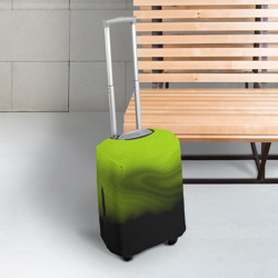 Чехол для чемодана 3D Зелено-черный дым - Хуф и Ся - фото 2