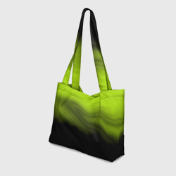 Пляжная сумка 3D Зелено-черный дым - Хуф и Ся - фото 2