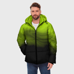 Мужская зимняя куртка 3D Зелено-черный дым - Хуф и Ся - фото 2