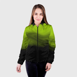 Женская куртка 3D Зелено-черный дым - Хуф и Ся - фото 2