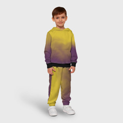 Детский костюм с толстовкой 3D Желто-фиолетовый дым - Хуф и Ся - фото 2