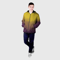 Мужская куртка 3D Желто-фиолетовый дым - Хуф и Ся - фото 2