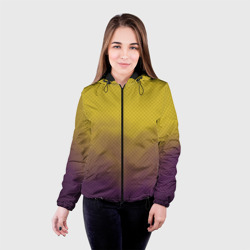 Женская куртка 3D Желто-фиолетовый дым - Хуф и Ся - фото 2