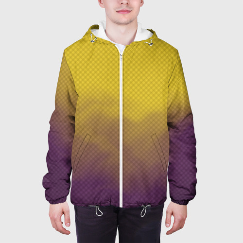 Мужская куртка 3D Желто-фиолетовый дым - Хуф и Ся, цвет 3D печать - фото 4