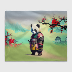 Плед 3D Панда-самурай - цветущая сакура
