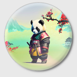 Значок Панда-самурай - цветущая сакура