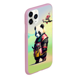 Чехол для iPhone 11 Pro Max матовый Панда-самурай - цветущая сакура - фото 2