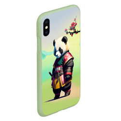 Чехол для iPhone XS Max матовый Панда-самурай - цветущая сакура - фото 2