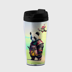 Термокружка-непроливайка Панда-самурай - цветущая сакура