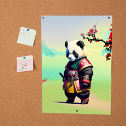 Постер Панда-самурай - цветущая сакура - фото 2