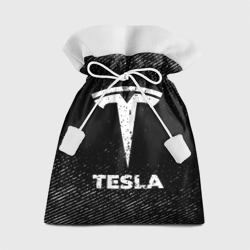 Подарочный 3D мешок Tesla с потертостями на темном фоне