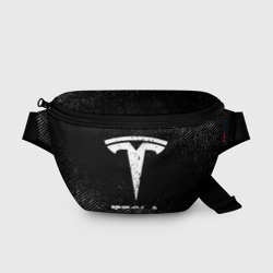 Поясная сумка 3D Tesla с потертостями на темном фоне