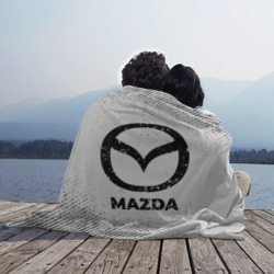 Плед 3D Mazda с потертостями на светлом фоне - фото 2